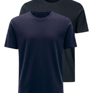 Kit com 2 Camisetas Masculina Hering 0227 Marinho-Chumbo