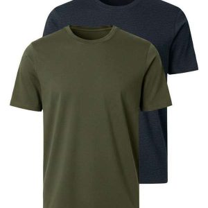 Kit com 2 Camisetas Masculina Hering 0227 Verde-Chumbo