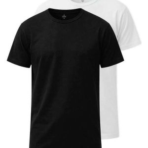 Kit com 2 Camisetas Masculina Hering 0299 Preto-Branco