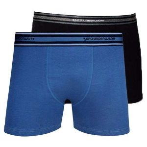 Kit com 2 Cuecas Boxer Lupo 523-003 Azul-Preto