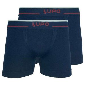 Kit com 2 Cuecas Boxer Lupo 733-004 Marinho