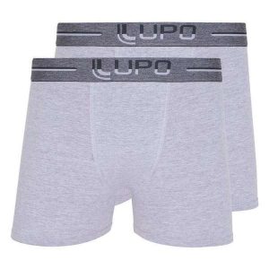 Kit com 2 Cuecas Boxer Lupo 784-016 Cinza