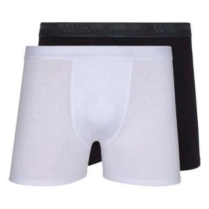 Kit com 2 Cuecas Boxer Lupo 784-017 Branco-Preto