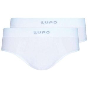 Kit com 2 Cuecas Slip Lupo 681-001 Branco