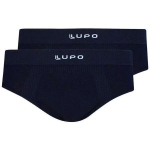 Kit com 2 Cuecas Slip Lupo 681-001 Preto