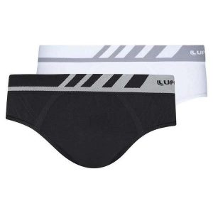 Kit com 2 Cuecas Slip Lupo 691-002 Preto-Branco