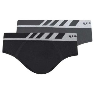 Kit com 2 Cuecas Slip Lupo 691-002 Preto-Grafite
