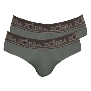 Kit com 2 Cuecas Slip Zorba 716 Chumbo