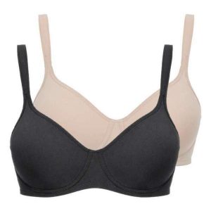 Kit com 2 Sutiã com Aro e sem Bojo W Triumph Shape 24814 Taça B Preto-Mink