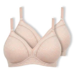 Kit com 2 Sutiã sem Aro e sem Bojo Duloren 111743 Taça B Bege