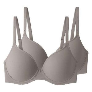Kit com 2 Sutiãs com Aro e Bojo Liz 51381 Taça C Sepia