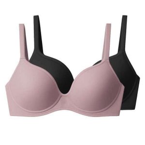 Kit com 2 Sutiãs com Aro e Bojo Liz 51809 Taça B Blush-Preto