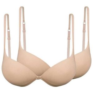Kit com 2 Sutiãs com Aro e Bojo Push Up Hope 2384 Taça B Camurça