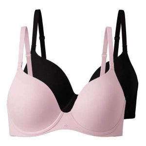 Kit com 2 Sutiãs com Aro e Bojo Push Up Liz 51805 Taça B Blush-Preto