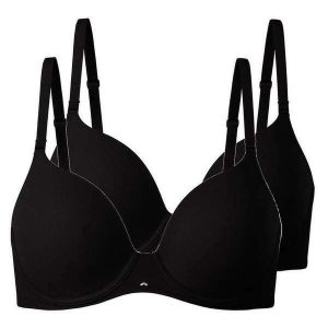 Kit com 2 Sutiãs com Aro e Bojo Push Up Liz 51805 Taça B Preto