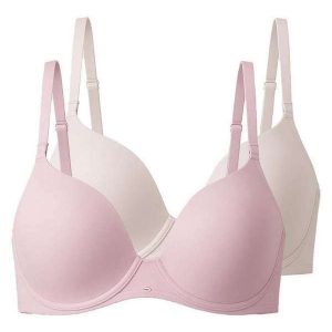Kit com 2 Sutiãs com Aro e Bojo Push Up Liz 51805 Taça C Blush-Sepia