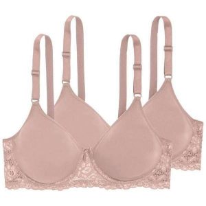 Kit com 2 Sutiãs com Aro e sem Bojo W Triumph Brigitte 24785 Mink