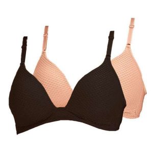 Kit com 2 Sutiãs sem Aro com Bojo Dilady 203101 Preto-Chocolate