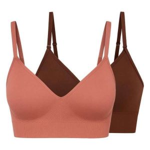 Kit com 2 Sutiãs sem Aro com Bojo Liz 51302 Rosa-Mônaco-Brunette