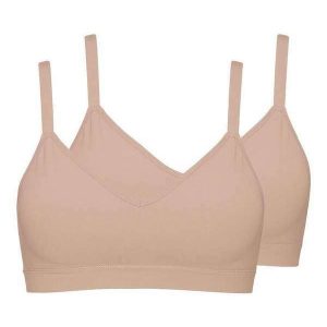 Kit com 2 Sutiãs sem Aro com Bojo Liz 51710 Taça B Sepia
