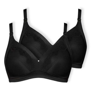 Kit com 2 Sutiãs sem Aro e sem Bojo Dilady 12371 Preto