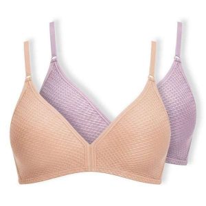 Kit com 2 Sutiãs sem Aro e sem Bojo Dilady 203100 Chocolate-Rosa-Retro