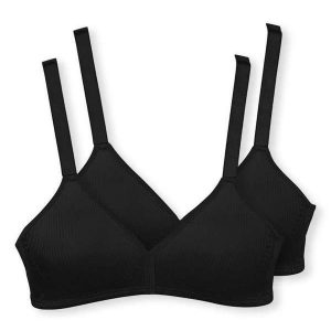 Kit com 2 Sutiãs sem Aro e sem Bojo Moderato Demillus 61100 Preto