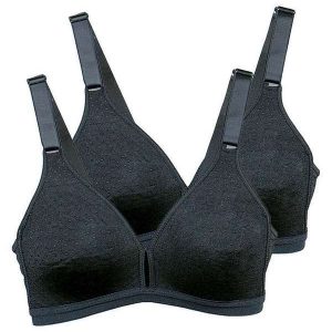Kit com 2 Sutiãs sem Aro e sem Bojo Olimpo Demillus 61019 Preto