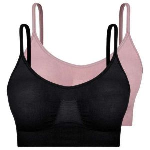 Kit com 2 Top sem Aro e sem Bojo Hope S21020 Preto-Cinza-Luar