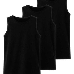Kit com 3 Camisetas Regata Masculina Hering 0111 Preto