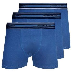 Kit com 3 Cuecas Boxer Lupo 523-003 Azul