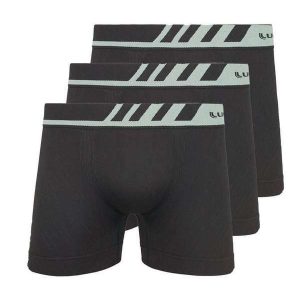 Kit com 3 Cuecas Boxer Lupo 671-002 Grafite