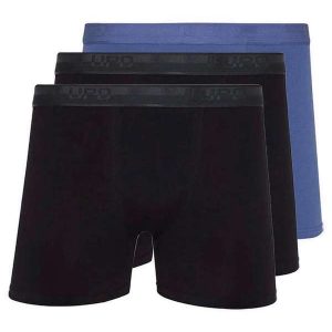 Kit com 3 Cuecas Boxer Lupo 784-017 Preto-Azul