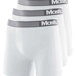 Kit com 3 Cuecas Boxer Mash 710.01 Marinho-Branco