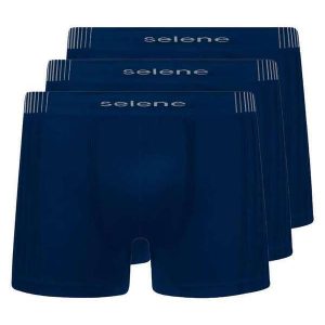 Kit com 3 Cuecas Boxer Selene 11070-002/003/440 Marinho