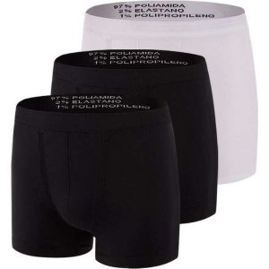 Kit com 3 Cuecas Boxer Trifil 4620 Preto-Branco