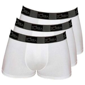 Kit com 3 Cuecas Boxer Zorba 717 Branco