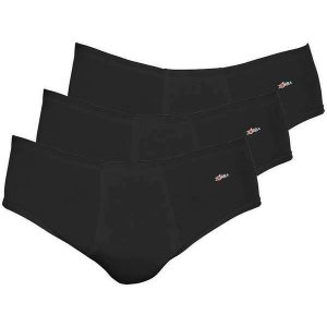 Kit com 3 Cuecas Slip Zorba com Abertura 172 Plus Size Preto