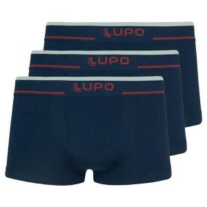 Kit com 3 Cuecas Sunga Lupo 526-001 Marinho