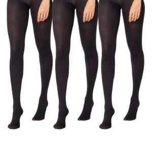 Kit com 3 Meias Calças Fio 80 Opaca Trifil 6352 08-Preto