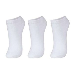 Kit com 3 Meias Cano Curto Puket 85471 4372-100-Branco