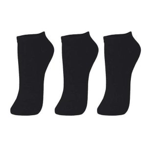 Kit com 3 Meias Cano Curto Puket 85471 4372-102-Preto