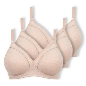 Kit com 3 Sutiã sem Aro e sem Bojo Duloren 111743 Taça B Bege