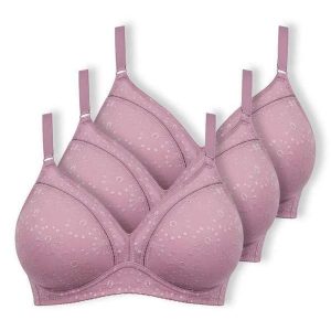 Kit com 3 Sutiã sem Aro e sem Bojo Duloren 111743 Taça B Beringela