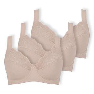 Kit com 3 Sutiãs com Aro e sem Bojo Dilady 123410 Chocolate