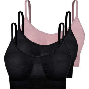 Kit com 3 Top sem Aro e sem Bojo Hope S21020 Preto-Cinza-Luar