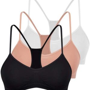 Kit com 3 Tops Nadador sem Aro e sem Bojo Trifil 1155 Preto-Macadâmia-Branco