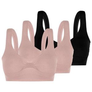 Kit com 3 Tops sem Aro e sem Bojo Loba 41300-001 Nude-Preto