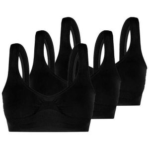 Kit com 3 Tops sem Aro e sem Bojo Loba 41300-001 Preto