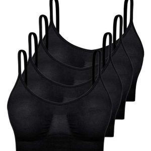 Kit com 4 Top sem Aro e sem Bojo Hope S21020 Preto